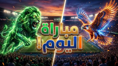 تصميم تشويقي لمباراة الأهلي والفيحاء في دوري روشن السعودي يوضح موعد اللقاء