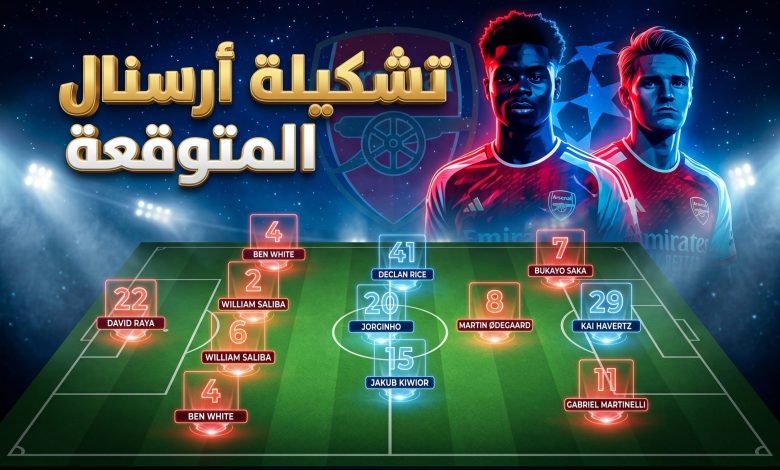 تشكيلة أرسنال المتوقعة ضد سبورتينغ لشبونة في دوري أبطال أوروبا