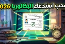 واجهة موقع الديوان الوطني للامتحانات والمسابقات لسحب استدعاء البكالوريا 2026