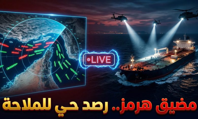 خريطة تتبع رادار حية لحركة السفن وناقلات النفط في مضيق هرمز
