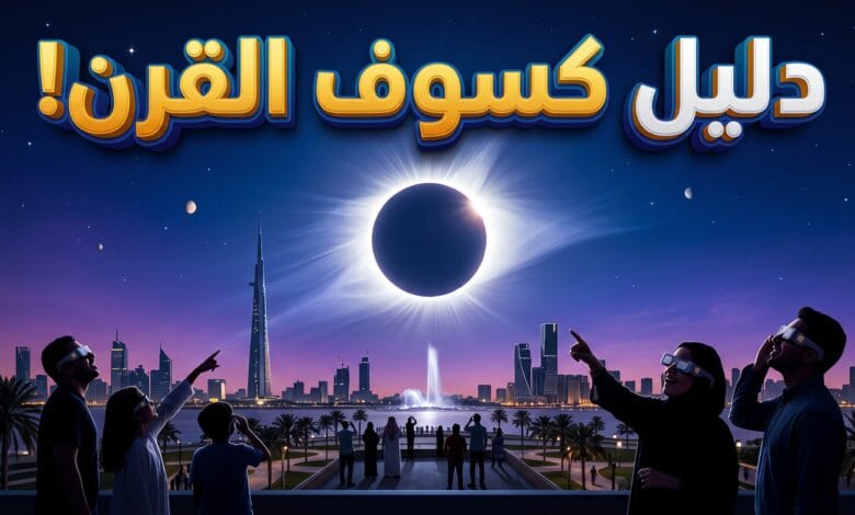 خريطة وأماكن مشاهدة كسوف الشمس الكلي 2027