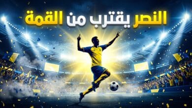 احتفال لاعبي النصر بالفوز على أبها ومواصلة مطاردة صدارة دوري روشن