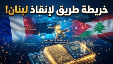 خريطة استراتيجية تعبر عن قمة باريس ضمن مسار اجتماعات العقبة لدعم الجيش اللبناني.
