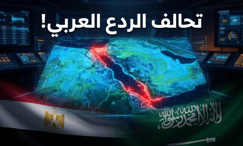 خريطة البحر الأحمر مع أعلام مصر والسعودية تعبيرا عن التحالف الإستراتيجي