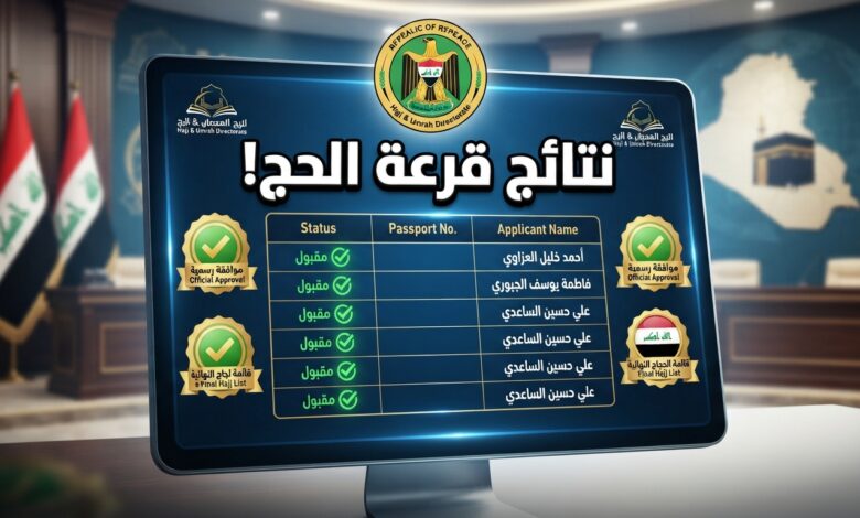 نتائج قرعة الحج 2027 في العراق عبر رابط الحج والعمرة