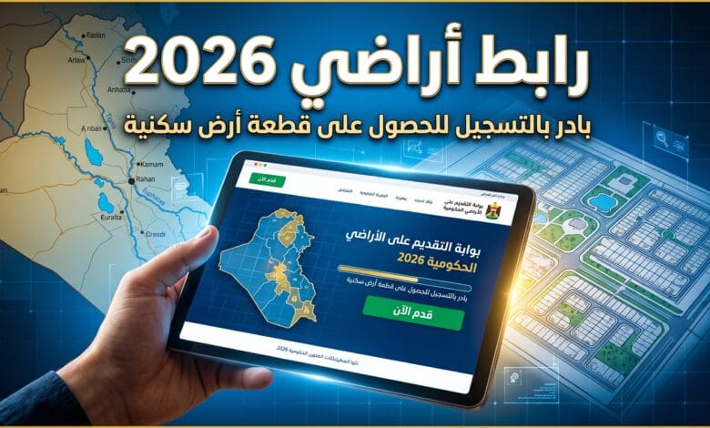 واجهة بوابة أور للتقديم على رابط قطع الأراضي 2026 في العراق