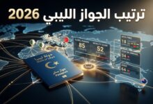 ترتيب جواز السفر الليبي وقائمة الوجهات المتاحة في عام 2026