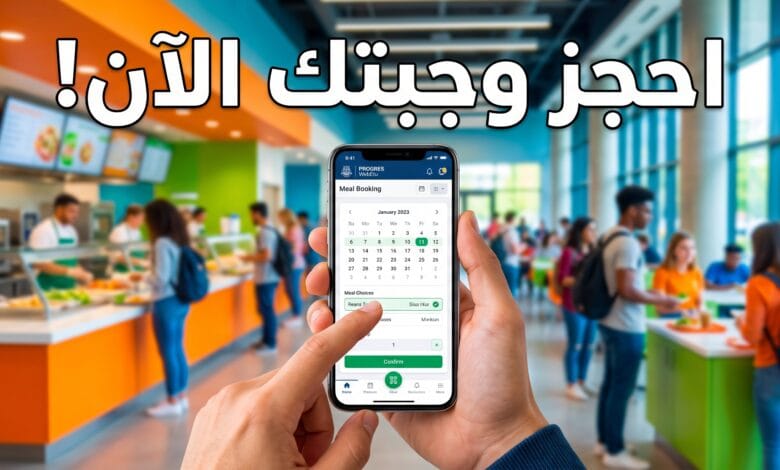 شرح خطوات حجز الوجبات الجامعية عبر تطبيق ومنصة PROGRES WebEtu
