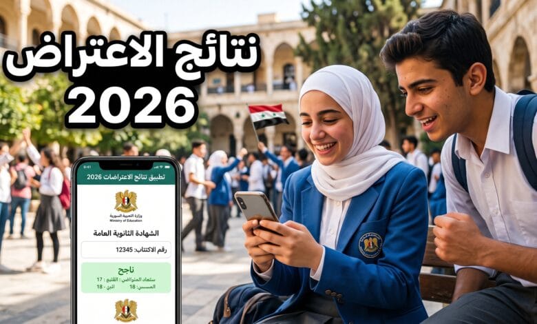 تطبيق نتائج الاعتراض للبكالوريا 2026 في سوريا