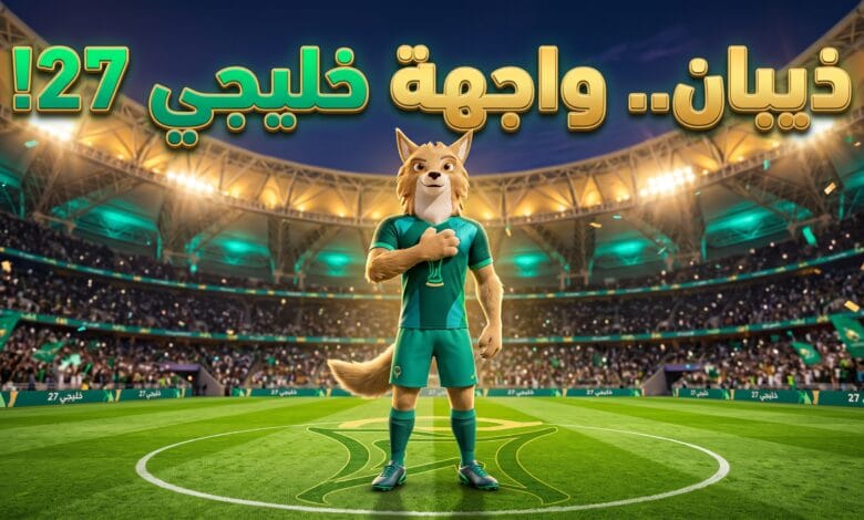 شخصية ذيبان تميمة كأس الخليج العربي 27 في مدينة جدة