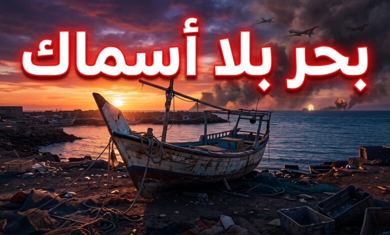 قوارب صيد متوقفة في اليمن تعكس أزمة الأسماك بسبب الحرب والتوترات
