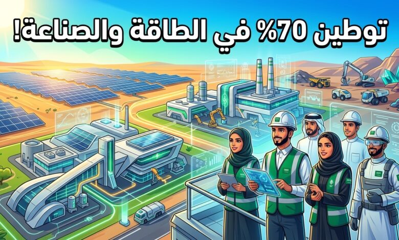 خطة السعودية لتوطين 70% من وظائف الطاقة والصناعة والتعدين