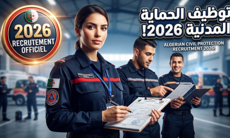 مسابقة توظيف 3660 عون حماية مدنية ذكور في الجزائر 2026