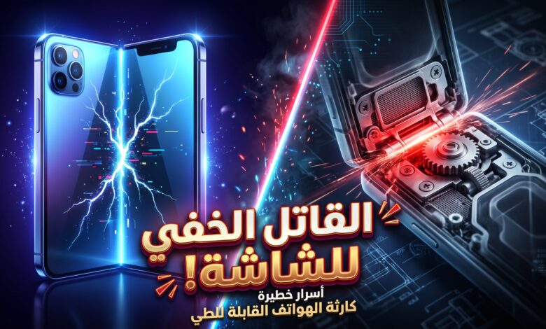 تفكيك هاتف آيفون ديو وكشف سبب تشقق الشاشة القابلة للطي