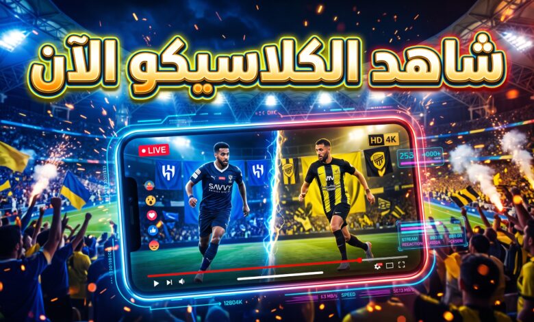خيارات مشاهدة بث مباشر مباراة الاتحاد والهلال في كلاسيكو السعودية
