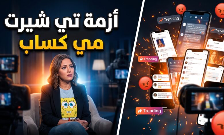 تفاصيل أزمة وقصة تي شيرت مي كساب في برنامج ميرور