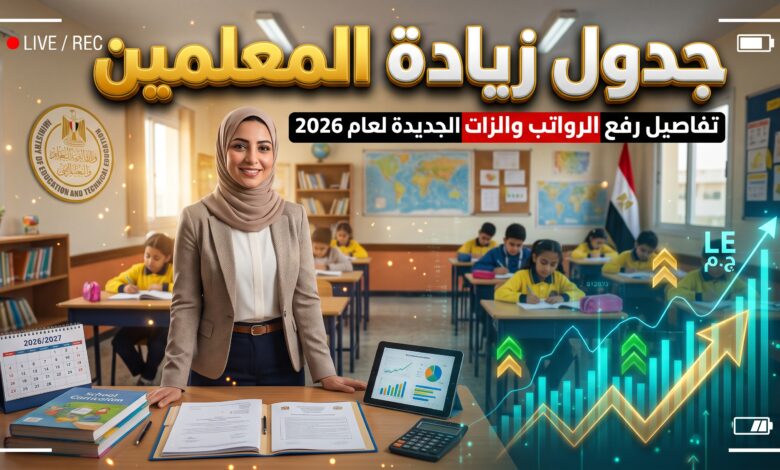 جدول ومواعيد تطبيق زيادة أجور المعلمين الجديدة في مصر