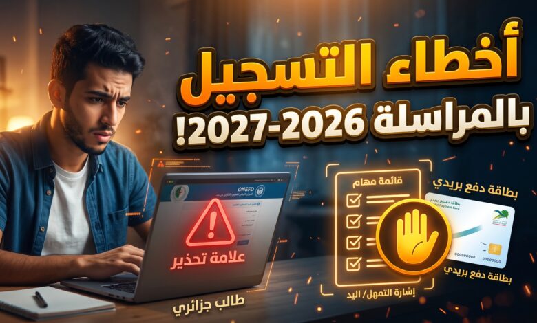 كيفية تصحيح أخطاء التسجيل الأولي في المراسلة عبر الديوان الوطني للتعليم عن بعد