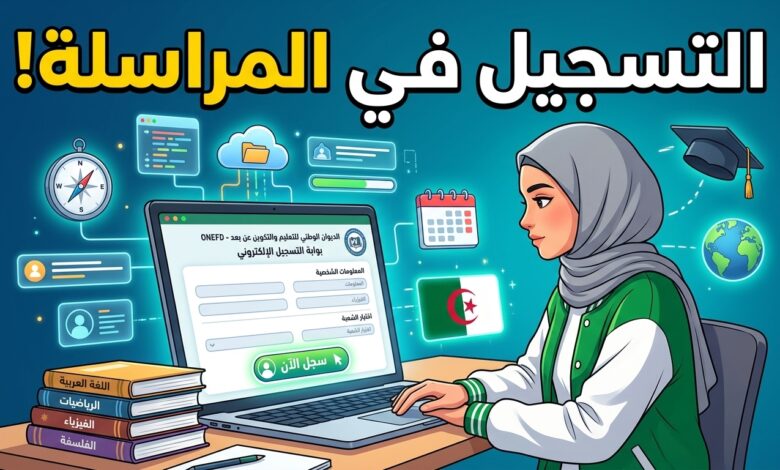 التسجيل في المراسلة عبر منصة الديوان الوطني للتعليم والتكوين عن بعد ONEFD 2026 2027