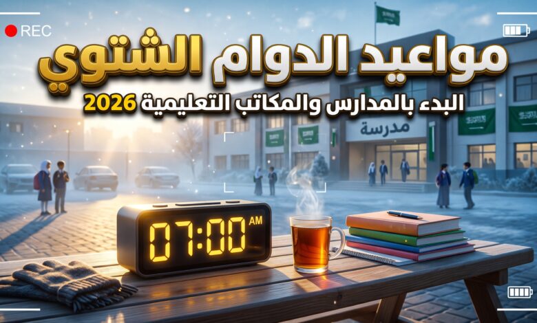 مواعيد وتوقيت الحصة الأولى في الدوام الشتوي 1448 للمدارس السعودية
