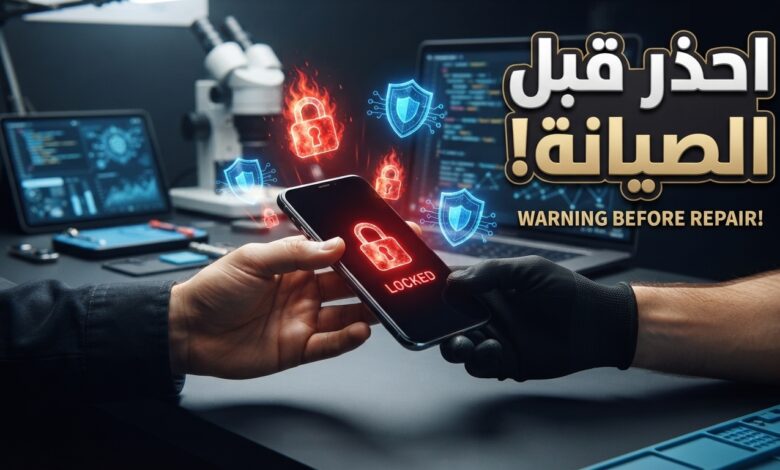 خطوات حماية الهاتف الذكي قبل تسليمه لمركز الصيانة